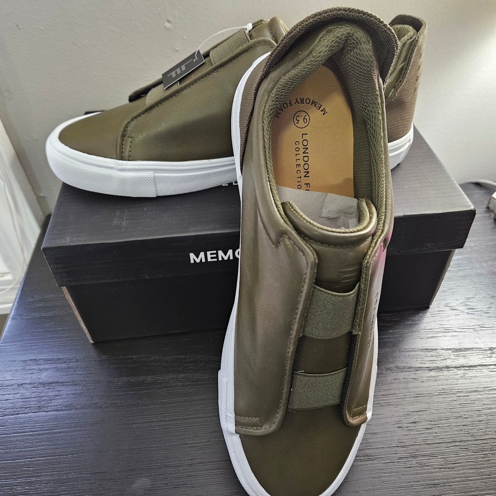 London Fog Men Dark Olive LFM-Francis Slip On Memory Foam Sneakers Size 9.5M - Picture 4 of 11